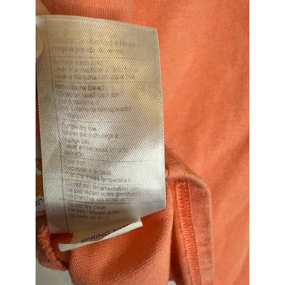 Carhartt Salmon & Yellow Crew Neck Logo T-Shirt Short Sleeve EUC Sz Sm Cotton - Picture 7 of 8